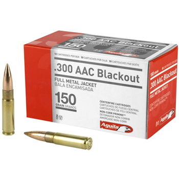 Aguila 1E300110 Rifle 300 Blackout 150 gr Full Metal Jacket Boat-Tail (FMJBT) 50 Bx - $46.99 - $46.99