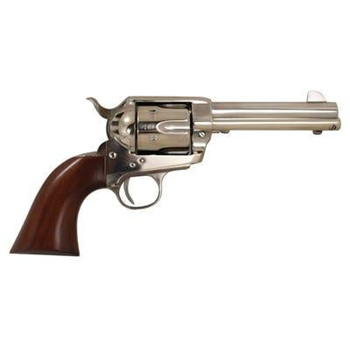 Cimarron Firearms Pistolero Nickel Finish .45 LC 4.75 Inch 6 Rounds Pre-War Frame, Walnut Grip - $529.99 ($7.99 S/H on firearms) - $529.99