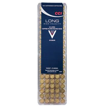 CCI High Velocity 22 LR 29 Gr Copper Round Nose 100 Round - $9.98 - $9.98