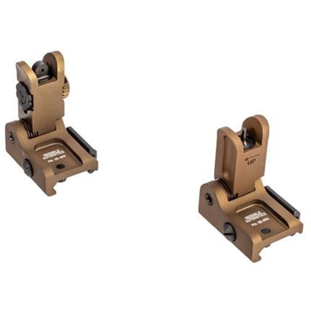 Geissele Automatics Front &amp; Rear Folding BUIS - Desert Dirt - $215 - $215.00