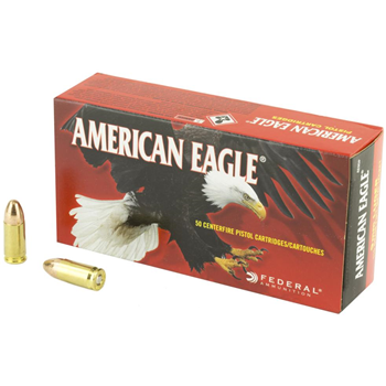 Federal American Eagle FMJ 9mm Luger 115 Grain 50 Count - $15.99 - $15.99