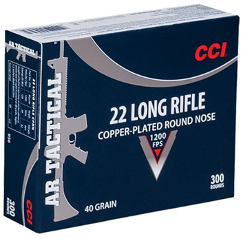 CCI .22 Long Rifle 40gr Copper Plated RN AR Tactical Ammunition 300rds - $29.99 - $29.99