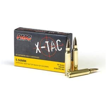 PMC - X-TAC- 5.56x45mm - 55 Grain - FMJ - 20 Rounds - $9.56 - $9.56