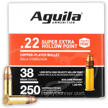 Aguila Super Extra High Velocity 22LR 250Rds - $17.99 (Free S/H over $49) - $17.99