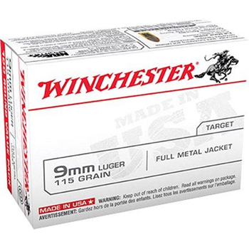Winchester Ammunition 9mm 115GR FMJ 100rds - $34.99 ($7.99 S/H on Firearms) - $34.99