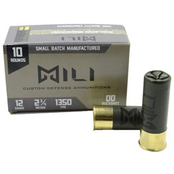 Mili Custom Defense Ammunition 12ga 00 Buck Shot, 2 3/4" 10rd Box - $9.99 - $9.99
