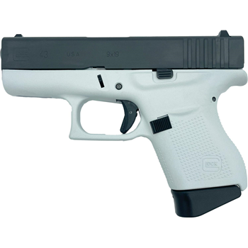 Glock 43 White / Black 9mm 3.39-inch Barrel 6-Rounds GrabAGun Exclusive - $449.99 ($7.99 S/H on Firearms) - $449.99