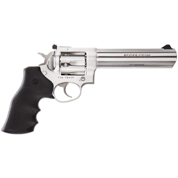 Ruger GP100 357 Mag Alloy Steel 6" Heavy Barrel 6 Rd Blk Hogue Monogrip SS - $699.99 - $699.99