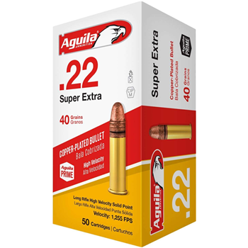 Aguila High Velocity Copper Plated 22 LR 40gr 50Rds - $3.99 (Free S/H over $49) - $3.99