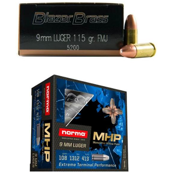  500rds of CCI Blazer 115gr FMJ 9mm Ammo &amp; 20rds of Norma 108gr Monolithic Hollow Point 9mm Ammo - $239.99 Shipped - $239.99