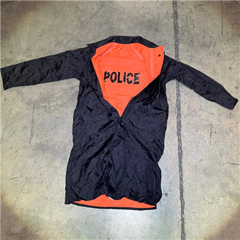 Dept Used Reversible Rain Coat w/ "POLICE" Print - $9.98 (Free S/H over $100) - $9.98