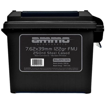 Ammo,Inc. 7.62x39mm 122gr FMJ Steel Case Ammo, 250rd - $99.99