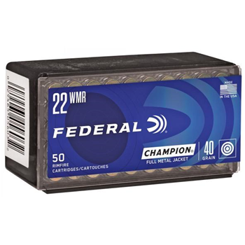 Federal Champion 22 WMR 40gr FMJ 50 Rounds - $13.99 - $13.99