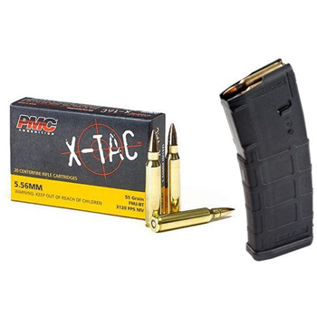 200 Rounds PMC X-TAC 5.56 NATO 55 gr FMJBT Ammunition &amp; 10 Magpul PMAG 30 Round Magazines - $179.99 - $179.99