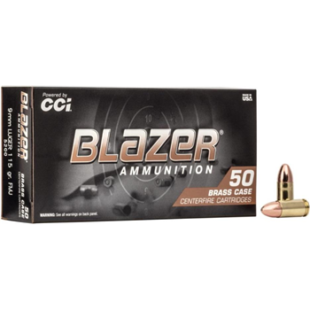 CCI Blazer Brass 9mm 115gr FMJ 50 Rnd - $14.98 - $14.98