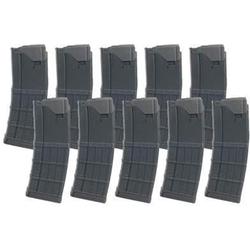 LANCER SYSTEMS AR-15 L5AWM Opaque Black Magazine 223/5.56 30rd Polymer 10-Pack - $119.99 after code "10off100"