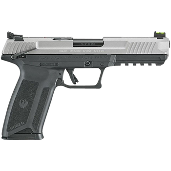 Ruger-57 Silver 5.7x28mm 4.9" Barrel 20-Rounds With Ambi Safety - $629.99 ($7.99 S/H on Firearms) - $629.99