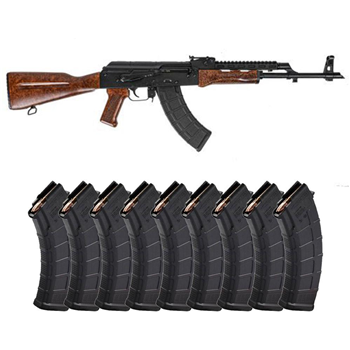 PSA AK-47 GF3 Forged Rifle, Imitation "Bakelite" With SA Railed Gas Tube With 10 Magazines - $799.99 + Free Shipping - $799.99