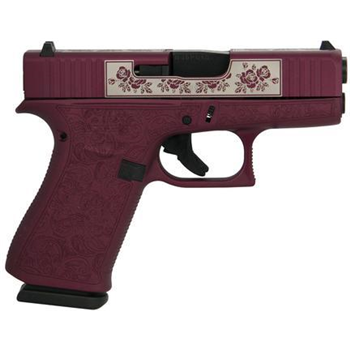 Glock G43X 9mm 10 Rnd Black Cherry "Roses vs Paisley" Purple - $541.99 (Free S/H over $49) - $541.99