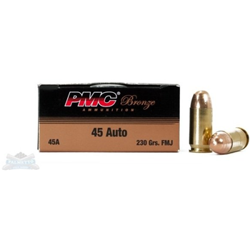 PMC Bronze .45 ACP 230 Grain FMJ 50 Rounds - $21.99 - $21.99