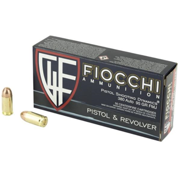 Fiocchi .380 auto 95 gr FMJ Ammo 50 Count - $21.99 - $21.99