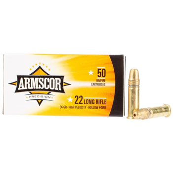Armscor Precision 22 Long Rifle Ammo 36 Grain High Velocity Hollow Point - $3.69 - $3.69