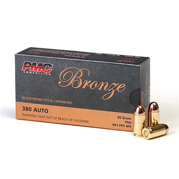 PMC - Bronze - 380 Auto - 90 Grain - Full Metal Jacket - $17.46 - $17.46