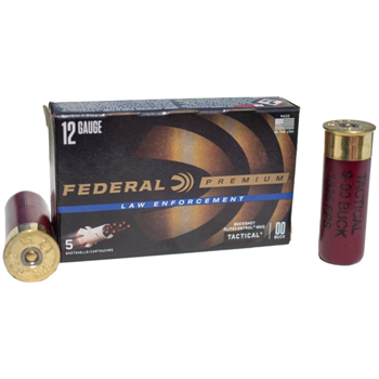 FEDERAL 12 Gauge 2-3/4 in 9-Pellet 00 Buckshot LE Ammo 5/Box LE12700 - $4.99 - $4.99