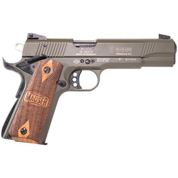 Blue Line Solutions Mauser 1911-22 22LR Rimfire Pistol with OD Green Frame and Walnut Grips - $326.99 (Free S/H on Firearms) - $326.99