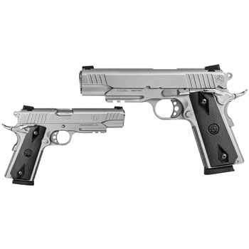 Taurus PT1911 .45 ACP 5" Barrel 8 Rnd Matte Stainless Black Checkered Grips Picatinny Rail - $657.99 (Free S/H on Firearms) - $657.99