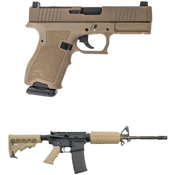 PSA PA-15 16" M4 Phosphate 5.56 NATO 1/7 Classic Rifle &amp; PSA Dagger Compact 9mm RMR Pistol, Flat Dark Earth - $699.99 + Free Shipping - $699.99