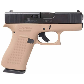 Glock 43X 9mm Subcompact Pistol with Dark Earth Cerakote Frame and Elite Black Cerakote Slide - $646.99 (Free S/H over $49) - $646.99