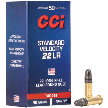 CCI Standard Velocity 22 Long Rifle 40 Grain 50 Count - $3.29 - $3.29