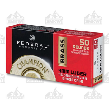 Federal Champion 9mm 115 gr FMJ 50 Rounds - $15.98 - $15.98