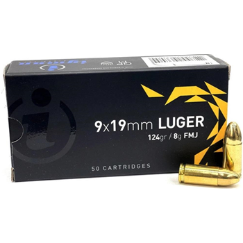 Igman 9x19mm 124 grain FMJ 50 round box - $14.35 - $14.35