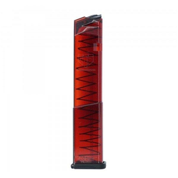 ETS Glock 43X, 48 compatible 9mm 19-Round Magazine (Red, Clear) - $12.99 - $12.99