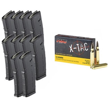 PMC X-TAC 5.56 NATO 55Gr FMJ 1000Rnd w/ 10x PMAGS - $530.99 after code: WLS10 - $530.99