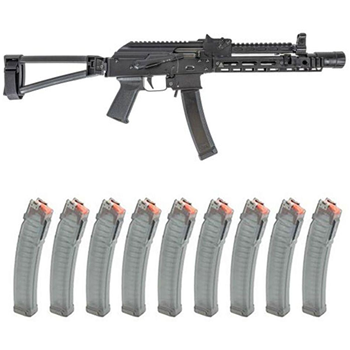 PSA AK-V 9mm MOE ALG With Soviet Arms 9.25" Booster Cut Rail And Gas Tube, And Triangle Side Folding Pistol, Black With 10 Magazine - $999.99 + Free Shipping - $999.99
