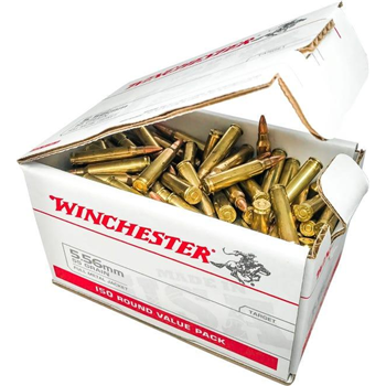 Winchester USA White Box Brass 5.56 NATO 55-Grain 150-Rounds FMJ - $74.99 ($59.99 after 20% MIR) - $74.99