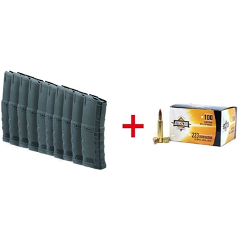 10 MFT Extreme Duty 30 Round 5.56 Magazines with Armscor 223 Rem 62 Grain FMJ 200 Round - $179.99 - $179.99