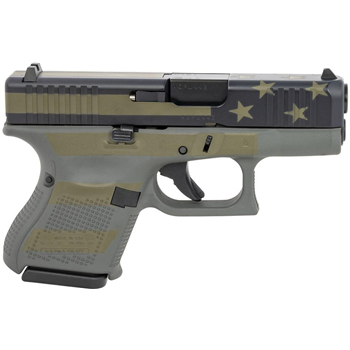 Glock 26 Gen5 Gray American Flag 9mm 3.43" Barrel 10-Rounds - $539.00 ($7.99 S/H on Firearms) - $539.00