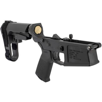Aero Precision M5 Pistol Complete Lower Receiver MOE Grip &amp; SBA3 Brace Black - $399.99 - $399.99
