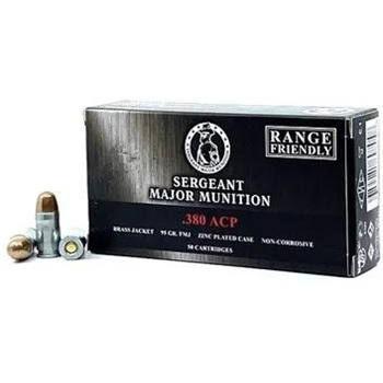 Tula - Sergeant Major Munitions - 380 Auto - 95 Grain - FMJ - 50 Rounds - $12.15 - $12.15