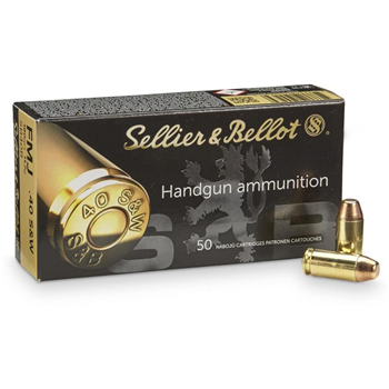 Sellier &amp; Bellot Handgun, .40 Smith &amp; Wesson, FMJ, 180 Grain, 50 Rounds - $19.94 - $19.94