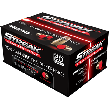 Ammo Inc Streak Red 9mm Ammo 115 Grain TMC, 20rds - $8.99 - $8.99