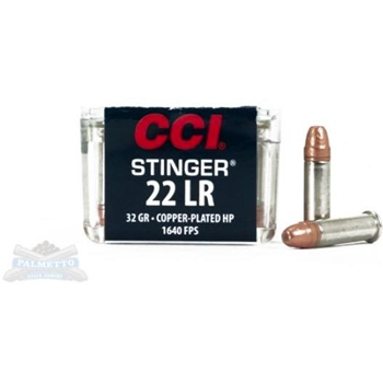 CCI .22 LR Stinger 32gr Copper Plated 50 Rnds - $6.99 - $6.99