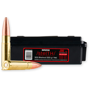 Ammo, Inc. StelTH .300 AAC Blackout 220 Grain Total Metal Jacket Brass Cased 200 Round Case - $194.94 - $194.94
