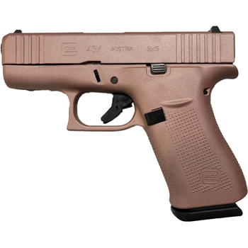 Glock 43X Rose Gold 9mm 3.41" Barrel 10-Rounds Fixed Sights - $532.99 ($7.99 S/H on Firearms) - $532.99