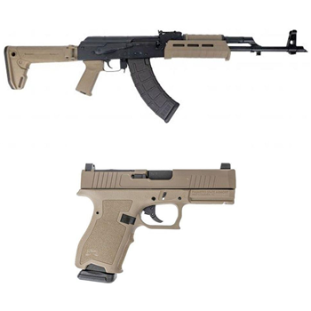 PSA AK-47 GF3 "MOEKOV" Forged Rifle &amp; PSA Dagger Compact 9MM RMR Pistol, FDE - $799.99 + Free Shipping - $799.99