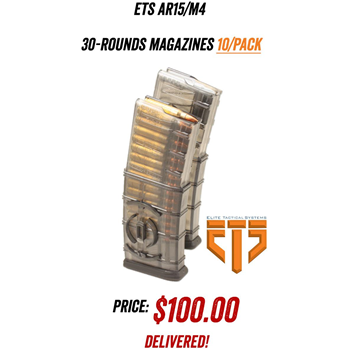 ETS AR15/M4 30-Rounds Magazines 10/Pack - $100.00 (Free S/H over $100) - $100.00